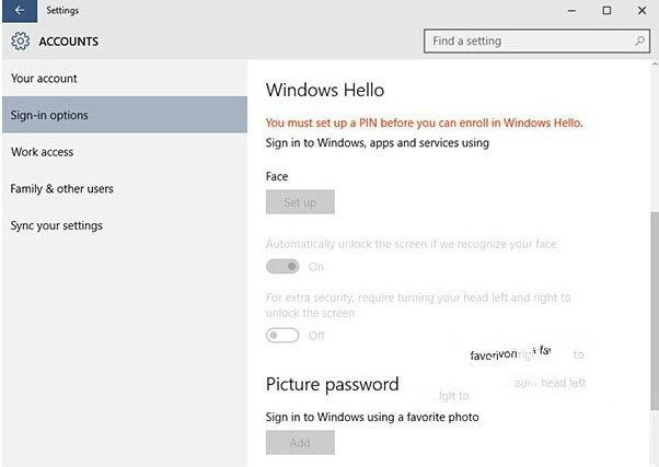 win10如何启用windows hello win10开启windows hello的方法