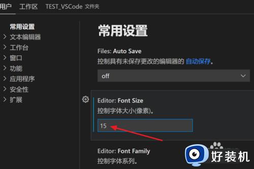 vscode设置字体大小怎么设置_vscode调整字体大小的方法