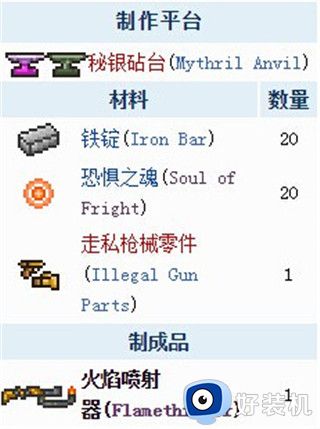 泰拉瑞亚喷火枪有什么用 泰拉瑞亚喷火枪作用详情攻略