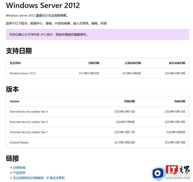 微软提醒：Windows Server 2012/2012 R2将于10月10日结束支持