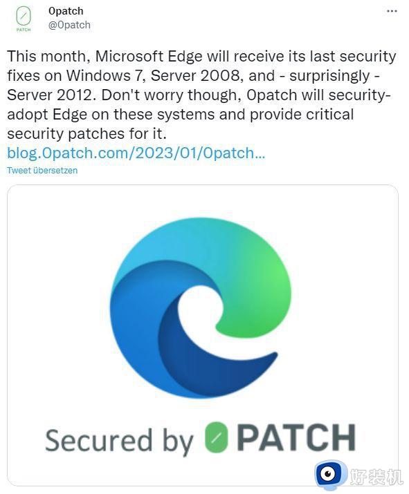 0patch接棒续命2年：在微软Win7等旧平台上支持Edge到2025年1月