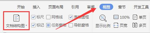 为什么2019版wps的视图下没有文档结构图标
